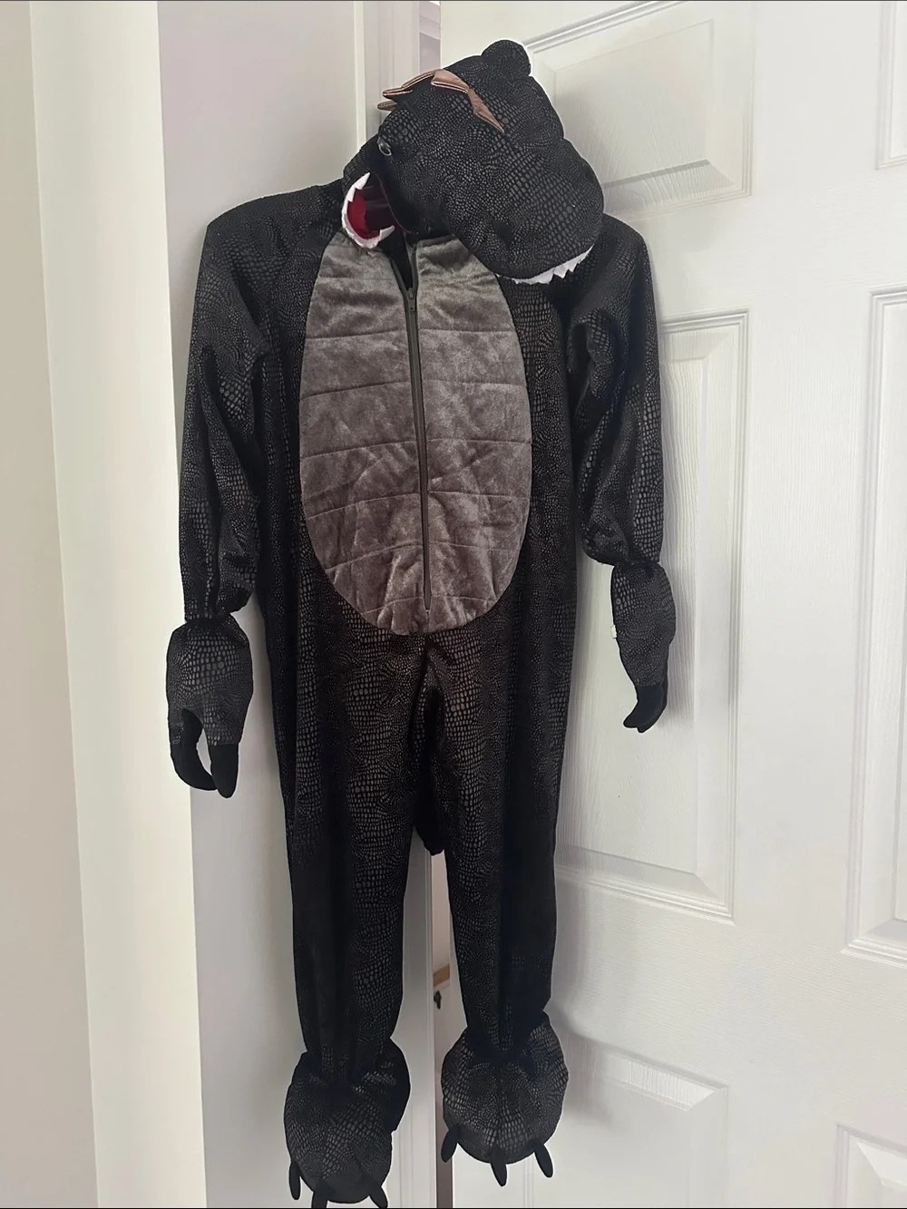 Kids Black Dragon Jumpsuit Costume with Hood